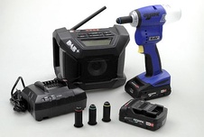 Aku nýtovací kleště Gesipa Birdie CAS v kufru s 2 akumulátory + DAB radio Metabo